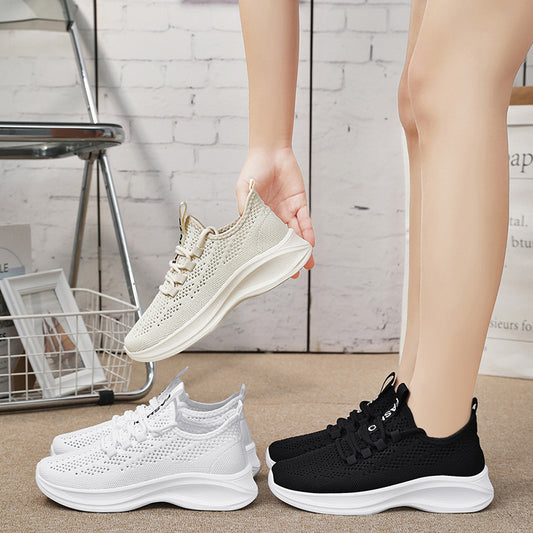 🔥【36-41】😍🏃‍♀️Zapatillas deportivas transpirables de malla, cómodas, con suela blanda y amortiguación para caminar sin cansarse, novedad de 2025