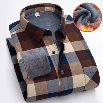 🔥【L-5XL】Jesenska i zimska topla poslovna košulja dugih rukava
