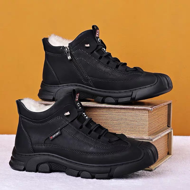 ⛄💥【Novi zimski stilovi】👞【39-44】 Zimske Muške Kožne Tenisice s Fleec Podlogom – Udobnost, Toplina i Stila za Svakodnevnu Upotrebu, Idealne za Hladne Dane