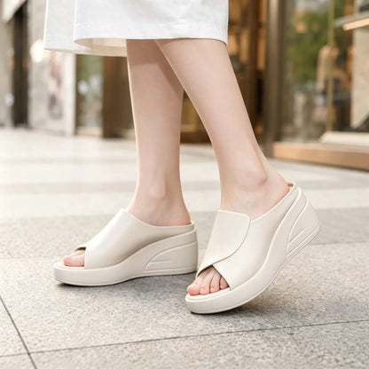 💥【Oferta ograniczona czasowo】🔥【Obcas 5,5 cm】【Rozmiary 35-42】Sandały na koturnie z miękką podeszwą