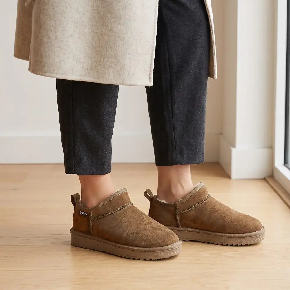 【36-43】Nowe damskie buty zimowe 2026 – ocieplane, grube, zamszowe, na płaskiej podeszwie, duże rozmiary, dostępne od razu