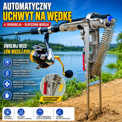 🎣Automatyczny uchwyt do chowania wędki, automatyczny uchwyt sprężynowy do chowania wędki👋