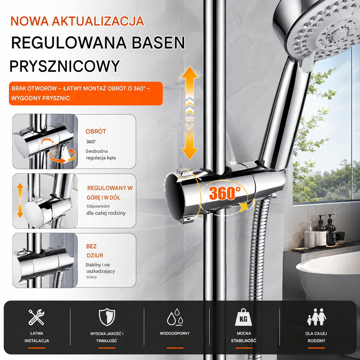 2 sztuka 89zł  🚿Brodzik typu plug-and-play do użytku domowego, niezbędne urządzenie łazienkowe.