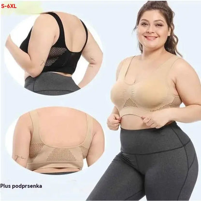 🥰【Zestaw 4-częściowy】Oddychający i stylowy biustonosz sportowy ❤️【40–120 kg】.
