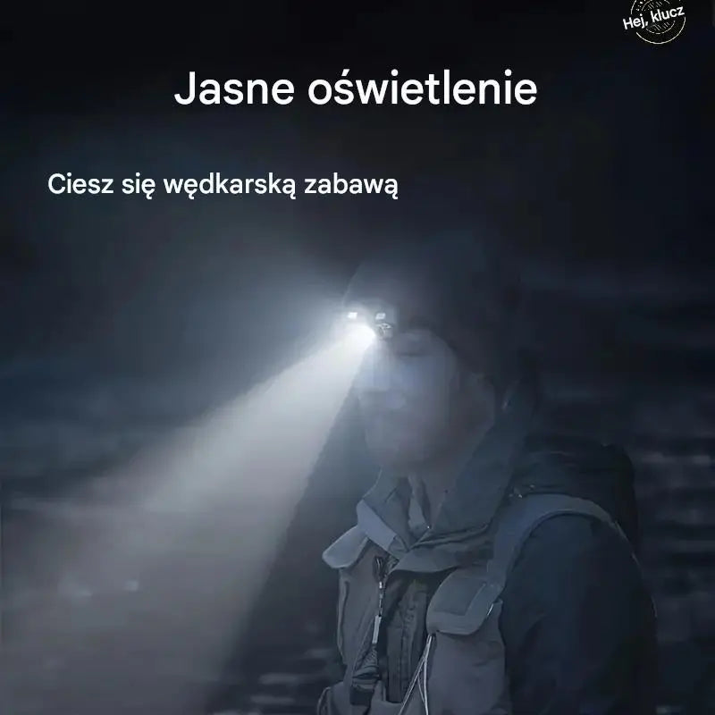 💡🌟【Gorąca sprzedaż】🔥🔥Inteligentna lampa indukcyjna o długim czasie pracy baterii, montowana na głowie, nocna latarka wędkarska