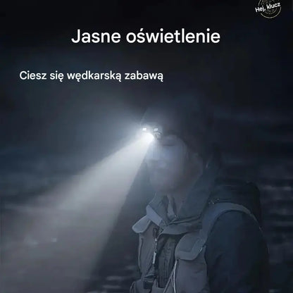 💡🌟【Gorąca sprzedaż】🔥🔥Inteligentna lampa indukcyjna o długim czasie pracy baterii, montowana na głowie, nocna latarka wędkarska