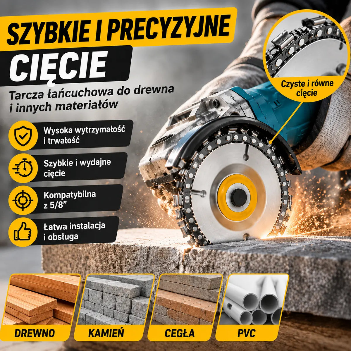 ⚙️🛠️【Kup 1, otrzymaj 1 gratis + Darmowa dostawa】🤩Tarcza tnąca wielofunkcyjna 4-calowa do szlifierki kątowej