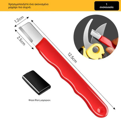 2 τεμάχιο 25 ευρώ 🔪 Φορητό ξύστρα μαχαιριού και ψαλιδιού εξωτερικού χώρου,Ξύστρα χειρός υψηλής ταχύτητας
