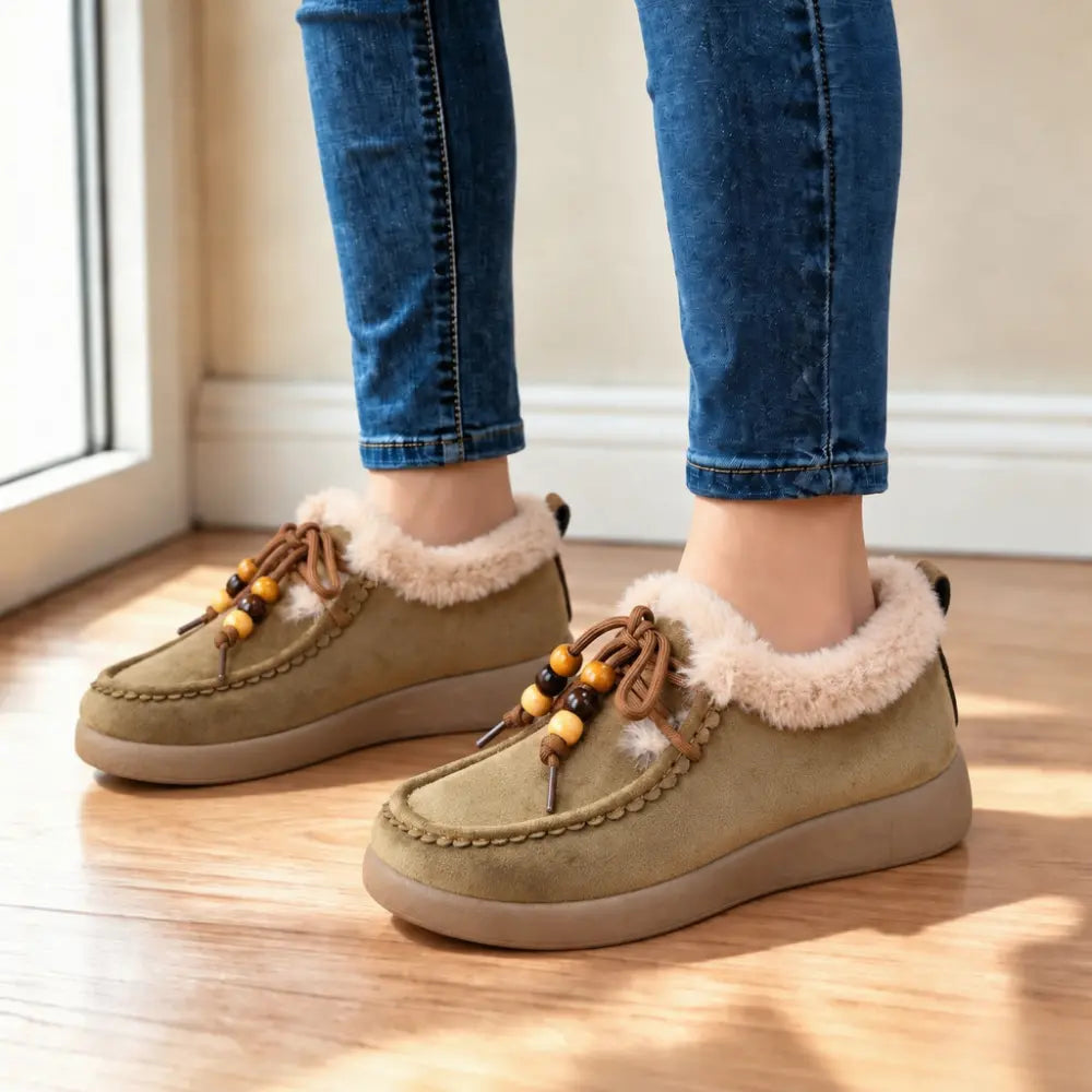 【36-41】Damskie buty zimowe – ocieplane, grube, krótkie botki, modne, ciepłe, przeciwśniegowe