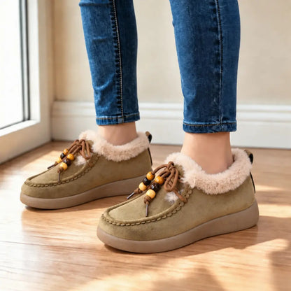 【36-41】Damskie buty zimowe – ocieplane, grube, krótkie botki, modne, ciepłe, przeciwśniegowe
