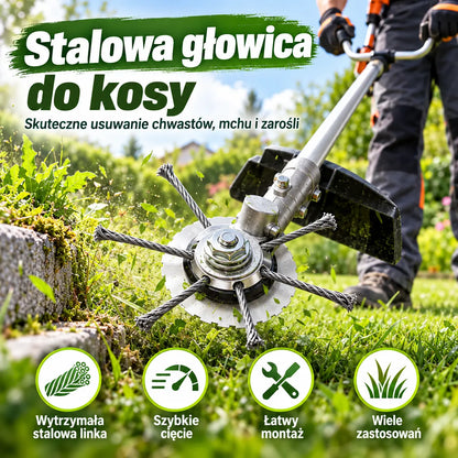 1 sztuka 99zł  🔥【50% taniej】🔥 6-calowa tarcza tnąca z drutu stalowego do podkaszarki