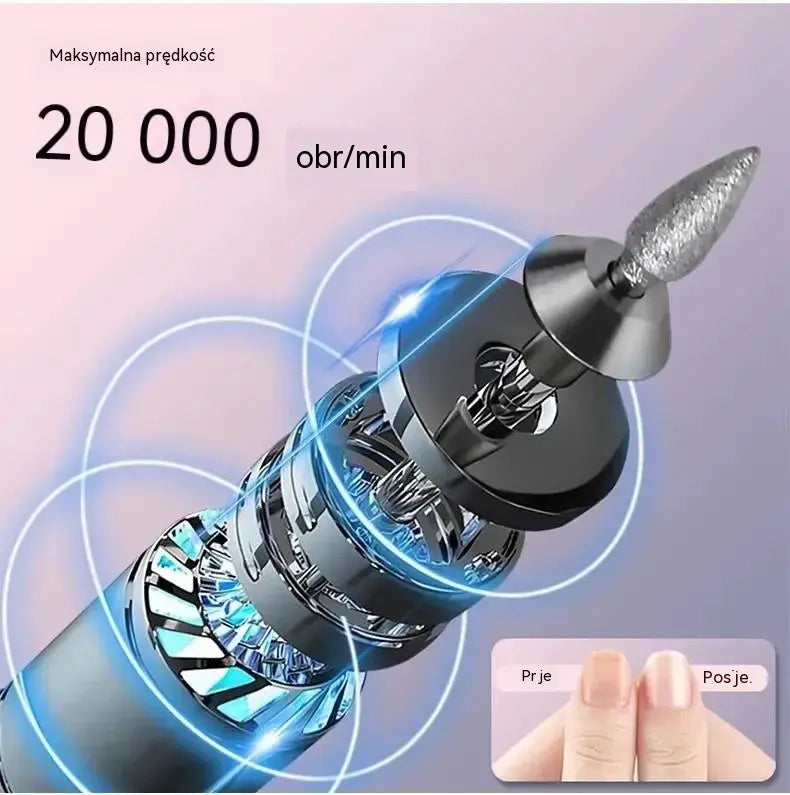 1 sztuka 89zł 💅👍 Przenośna mini-polerka do paznokci – usuwa martwy naskórek i pielęgnuje paznokcie.