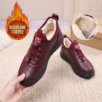 【35-41】Nowe damskie buty zimowe dla mam i seniorek – ocieplane, grube, z wełny owczej, ciepłe, wodoodporne, krótkie botki
