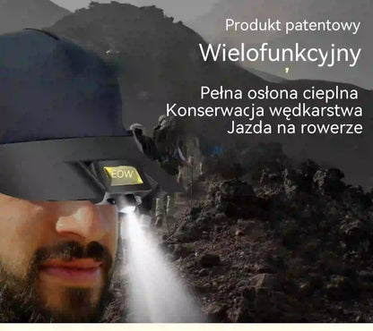🧢🌙🔦 Zintegrowana inteligentna lampa LED, oświetlenie nocne do wędkowania na zewnątrz, łatwe ładowanie i długa żywotność baterii