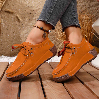 🔥🌟【50 % de descuento】Zapatos de mujer con suela gruesa y punta redonda – Calzado moderno y cómodo con soporte para los pies, que absorbe los impactos y ayuda a mantener una postura correcta.