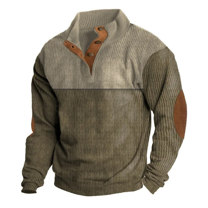 【S-3XL】Casualowa bluzka męska z długim rękawem