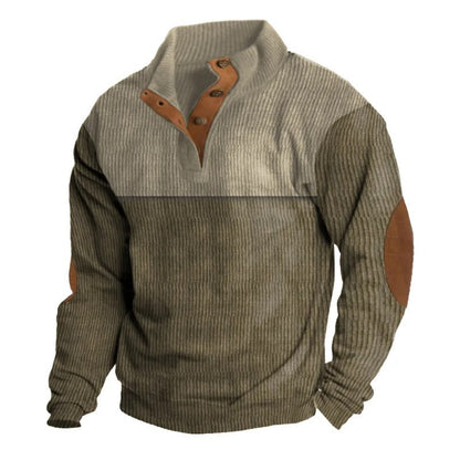 【S-3XL】Casualowa bluzka męska z długim rękawem