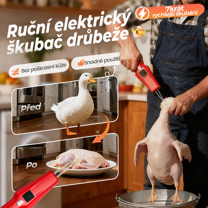 25 eur za položku🐓🦆Prenosný elektrický sťahovák peria pre kurčatá, kačice, husi a hydinu (nabíjanie cez USB)