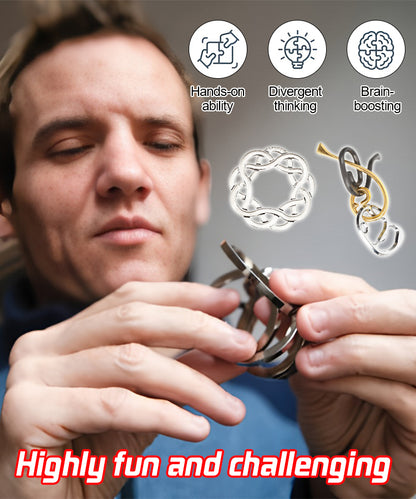 💪🧠[Set od 16 dijelova] Visokokvalitetni set slagalica od aluminijske legure, razni stilovi, beskrajna zabava!
