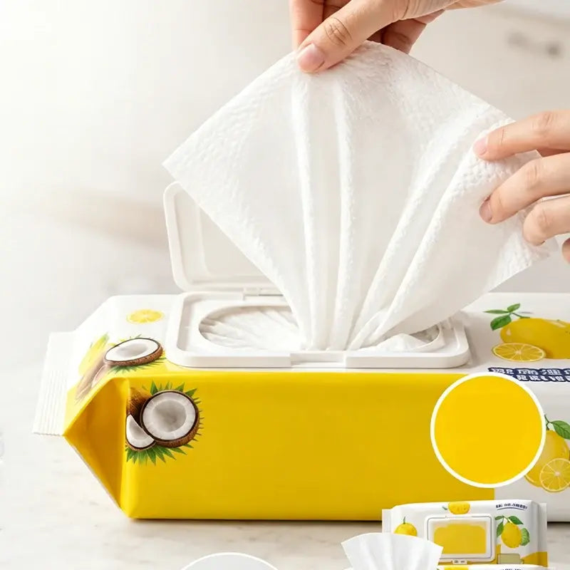 🍋2 κουτιά (160 δισκία) – 27€🍋 Πολυχρηστικά μαντηλάκια κουζίνας | Εύκολος καθαρισμός ψυγείου και σπιτιού ✨