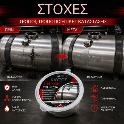 🚗⛽Κόλλα επισκευής ρεζερβουάρ καυσίμου