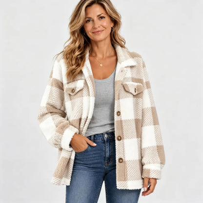 ✨【S-5XL / 6 kolorów】Jesienno-zimowa kurtka typu sherpa zapinana na guziki, z kieszeniami