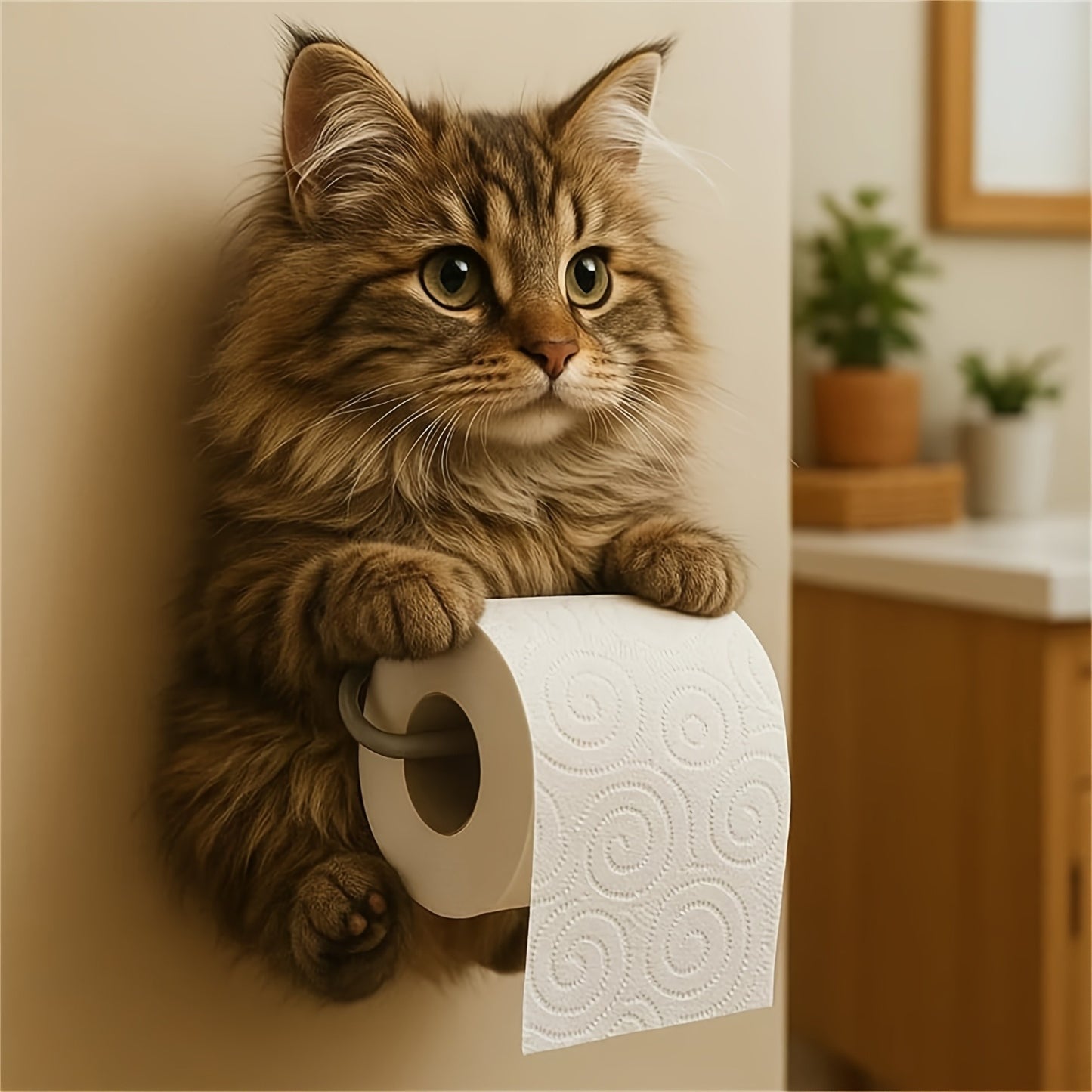 【1 kus 760 Kč】🐱Rozkošný držák na toaletní papír s motivem kočky