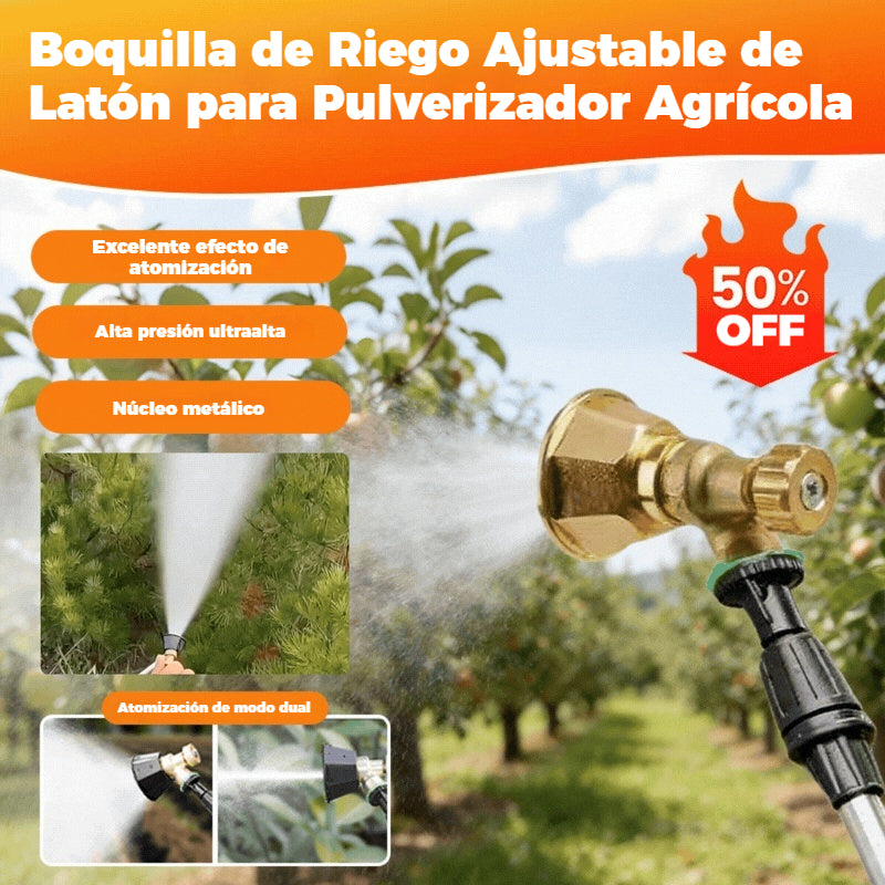 💦【Compra 1 y obtén 1 gratis】Boquilla de Riego Ajustable de Latón para Pulverizador Agrícola 🌾