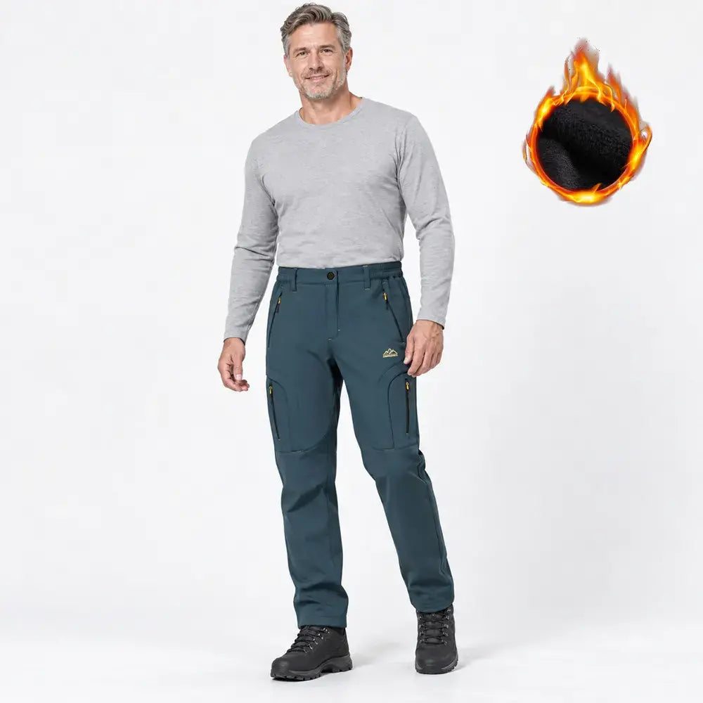 【M-6XL】Męskie spodnie outdoorowe softshell – ocieplane, szybkoschnące, elastyczne, wiatro- i wodoodporne, oddychające