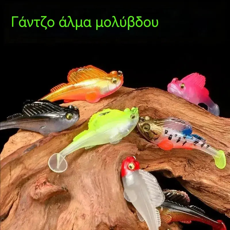 [1 σετ των 8] για 26 ευρώ🎣🐟【Ψαρεματικό Gadget】Σετ 8 μαλακών δολωμάτων σε σχήμα Τ