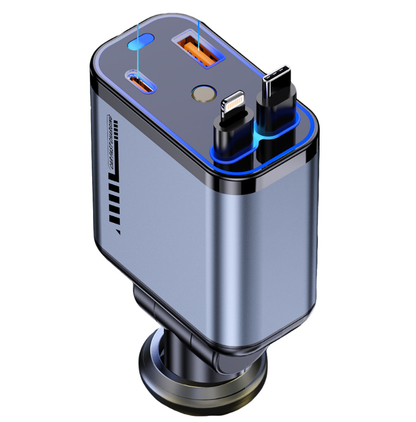 ⚡✨ Ultrarýchla nabíjačka do auta: dva zasúvateľné porty USB-C s ambientným osvetlením Starlight a inteligentnou bezpečnostnou ochranou 🚗💫