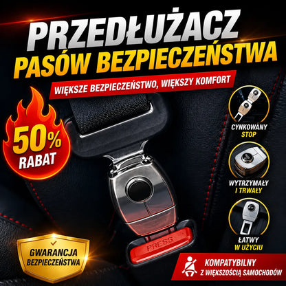 💥🔥【Kup 1 dostań 1 za darmo】2 sztuka 99 zł.🚗👍Metalowy przedłużacz pasa bezpieczeństwa w samochodzie