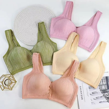 😍👙【3 τεμάχια】【45-85 κιλά】Γυναικείο σουτιέν χωρίς μπανέλα με κλείσιμο μπροστά