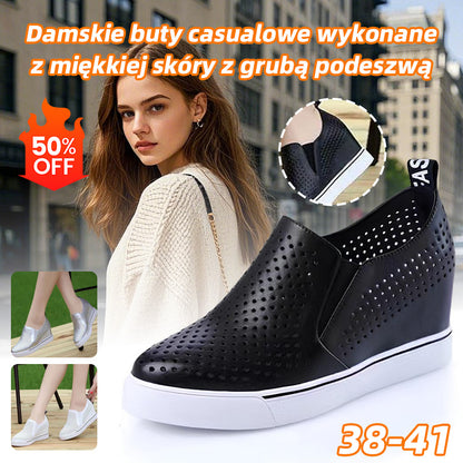 🔥【Koszt jednej pary 119 zł.】【34-41】🔥Lato 2026 damskie buty na co dzień z miękkiej skóry z grubą podeszwą