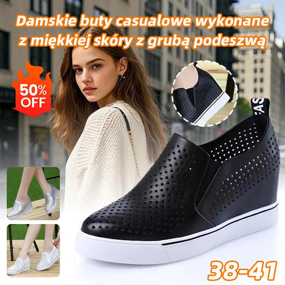 🔥【Koszt jednej pary 119 zł.】【34-41】🔥Lato 2026 damskie buty na co dzień z miękkiej skóry z grubą podeszwą