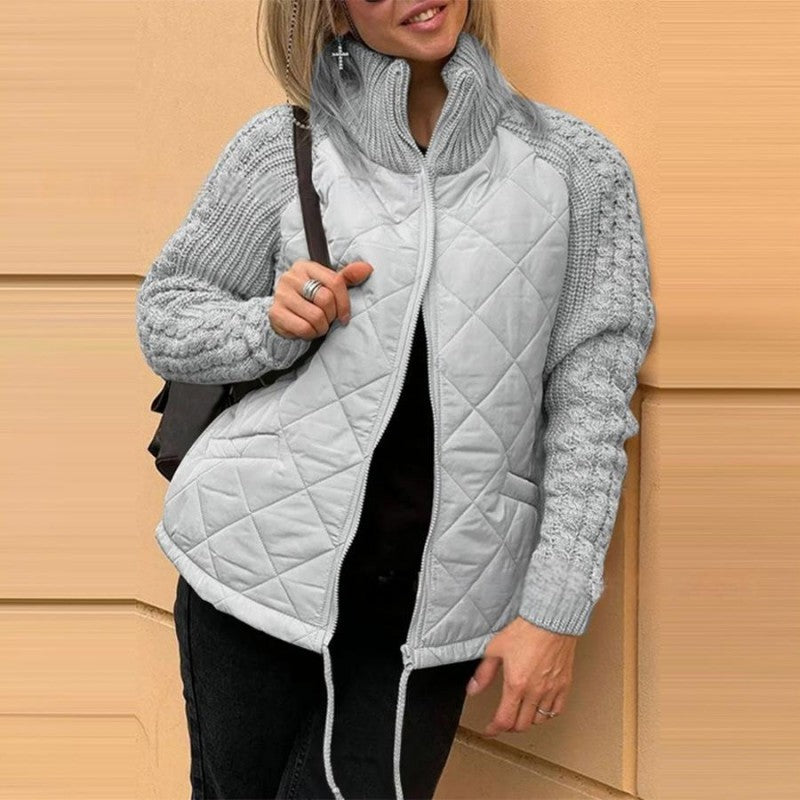 1 είδος με 41 €🔥 【S-3XL】Γυναικείο καπιτονέ πλεκτό μπουφάν – ελαφρύ, ζεστό και ιδανικό για τον χειμώνα