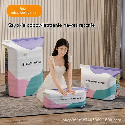 👕📦【5 sztuk za 119 zł】Worki kompresyjne do przechowywania odzieży – nie wymagają odkurzacza, wzmocniona konstrukcja.