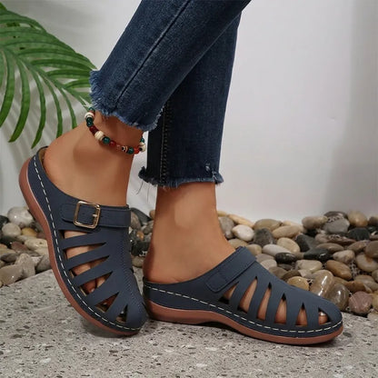 👡 Καλοκαιρινά Τσόκαρα από Γνήσιο Δέρμα Βοοειδών – Σχέδιο με Κοψίματα και Velcro, Ανατομική Σόλα κατά της Κούρασης, 5 Χρώματα, Μεγέθη 36-43! ☀️✨