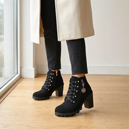 【35-42】2026 Nowe buty damskie na wysokim obcasie z bocznym zamkiem
