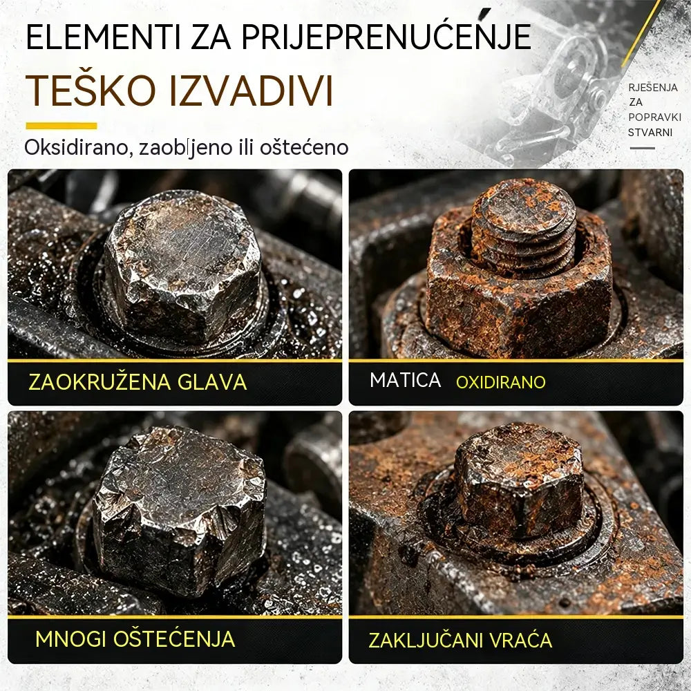 【Cijena prepolovljena!】 Set od 14 nasadnih ključeva za matice i vijke | Nasadni ključevi s protukliznim utorima za zahrđale, oštećene ili ogoljeli vijke