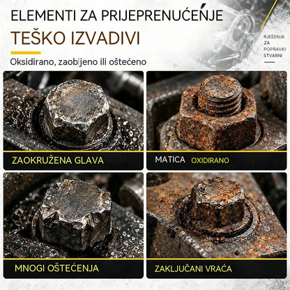 【Cijena prepolovljena!】 Set od 14 nasadnih ključeva za matice i vijke | Nasadni ključevi s protukliznim utorima za zahrđale, oštećene ili ogoljeli vijke