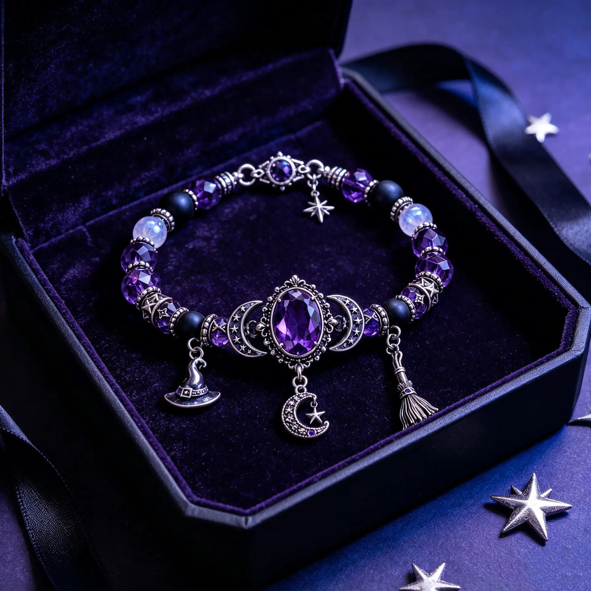 🔥 Ostatni dzień 49% zniżki – 🔮 Bransoletka zdrowotna z wisiorkiem Crystal Moon