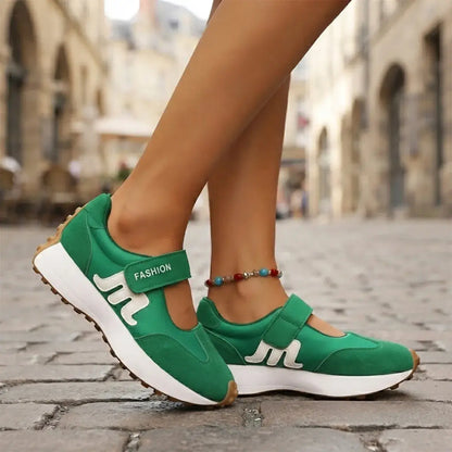 Buty sportowe Mary Jane w dużych rozmiarach – szerokie, trwałe buty codzienne na rzepy – wygodne i lekkie damskie buty do chodzenia