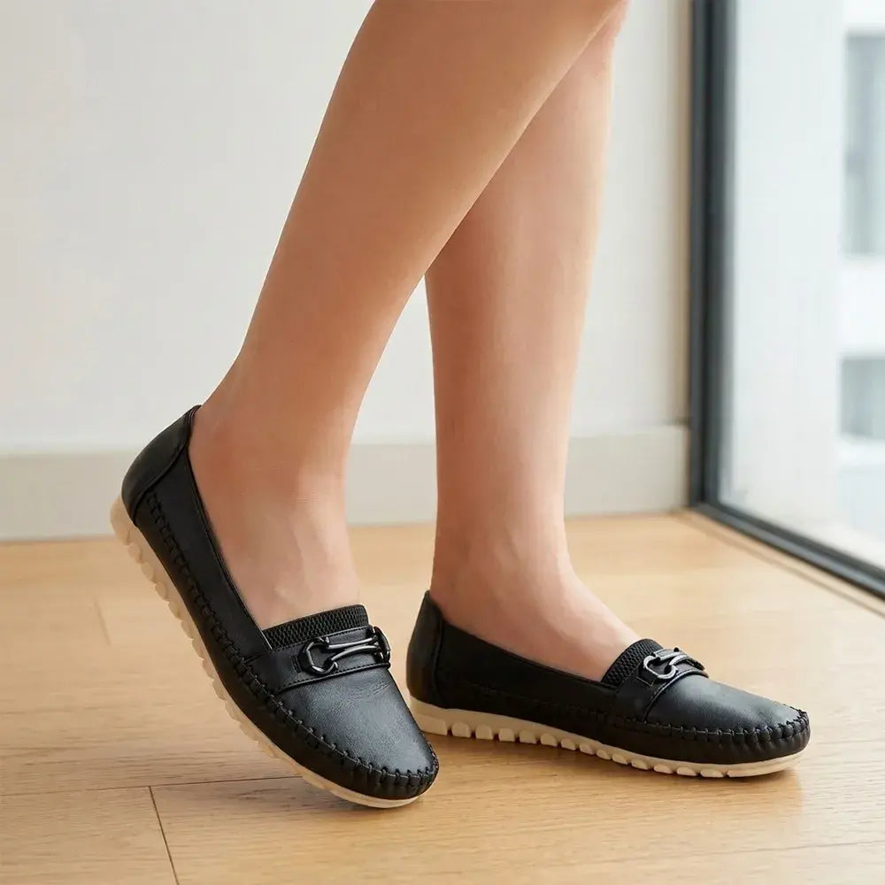 👞【36-43】Damskie płaskie półbuty wsuwane – buty codzienne i wygodne – lekkie i przewiewne.