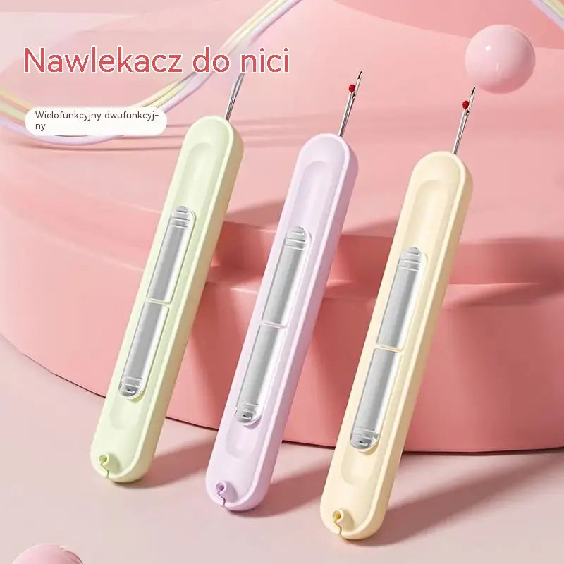 Narzędzie 2 w 1: nawlekacz i prujka do szwów
