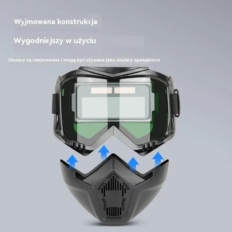 😎🔥Odłączane gogle HD Anti-fog na całą twarz (przeciwodblaskowe, przeciw promieniowaniu ultrafioletowemu, przeciwpyłowe).