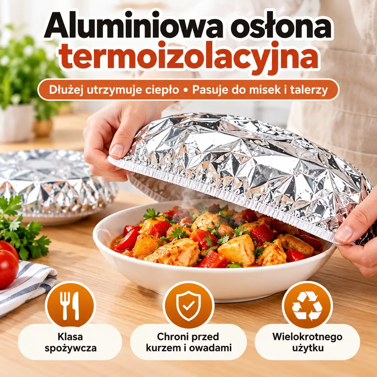📢📢 RABAT 50%!⏰【💥【50 sztuk】 ——99 zł】 Pokrywa izolacyjna z folii aluminiowej