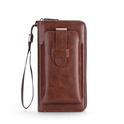 💼【Lucrat manual】Portofel bărbătesc multifuncțional din piele naturală, lucrat manual – Stil nou & elegant