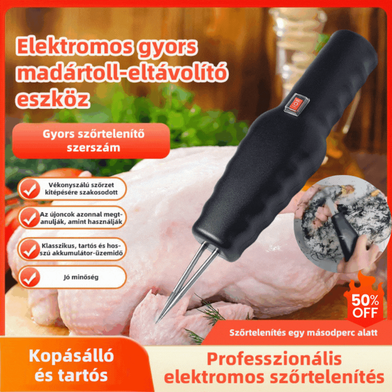 🛒🔥【45% OFF】【🛒Vásárol 1, kap 1 ingyen】2 darab 11900 Ft 🦆Elektromos baromfiszőreltávolító gyorsan