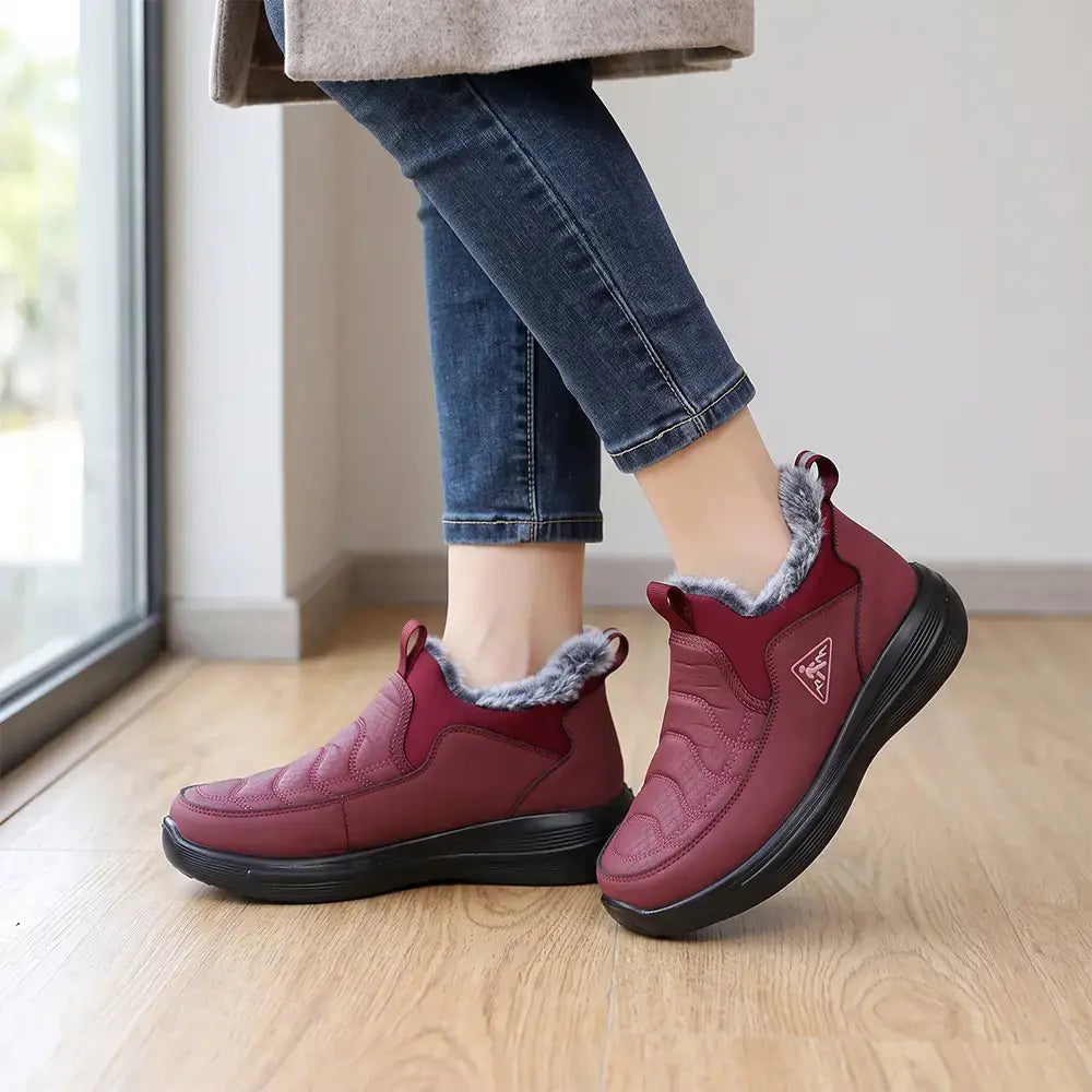 【35-41】Nowe damskie buty zimowe – ocieplane, grube, ciepłe, antypoślizgowe, lekkie, wygodne, okrągły nosek, dla mam